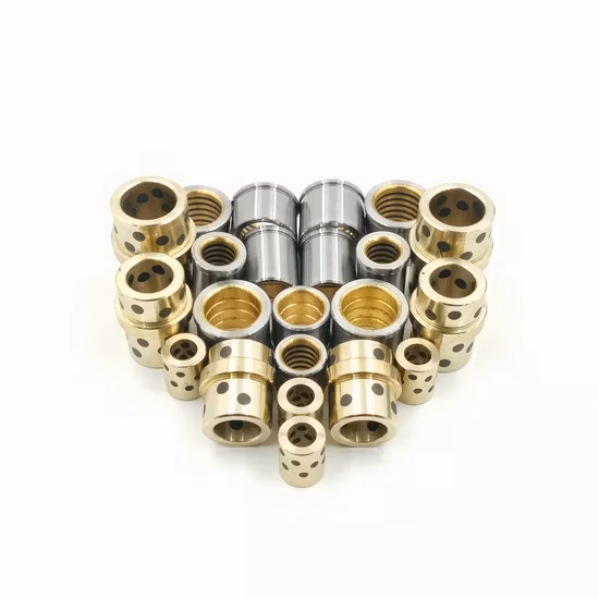 Personalize vários materiais Bush Step Bearing Bush Alloy Car Escavadeira Médica Bucha de bronze de grafite embutida